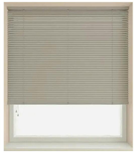 Rackhams Grey 25mm Slat PVC Venetian Blind (152cm Drop) - 120cm - image 1