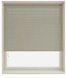 Rackhams Grey 25mm Slat PVC Venetian Blind (152cm Drop) - 120cm - thumbnail 2