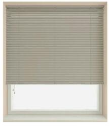 Rackhams Grey 25mm Slat PVC Venetian Blind (152cm Drop) - 120cm - thumbnail 1