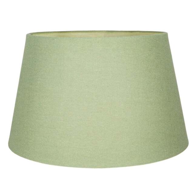 Rackhams Traditional 30cm Olive Green Linen Fabric Drum Table/Pendant Shade 60w Maximum - image 1