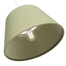 Rackhams Traditional 30cm Olive Green Linen Fabric Drum Table/Pendant Shade 60w Maximum - thumbnail 4
