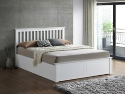 Rackhams Malmo White Wooden Ottoman Bed - King Size - thumbnail 3