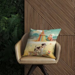 Rackhams Doggy On A Beach Holiday Outdoor Cushion -  - 60cm x 60cm - thumbnail 1