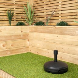 Rackhams 7kg / 7 Litre Capacity Water Filled Garden Parasol Umbrella Base - Black - thumbnail 2