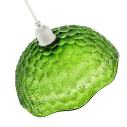 Rackhams Tortoise Designed Emerald Green Glass Textured Ceiling Light Shade - thumbnail 3