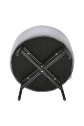 Rackhams Contemporary Velvet Storage Ottoman Footstool - Grey - thumbnail 4