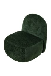 Rackhams Dark Green Modern Chenille Upholstered Lounge Chair - Dark Green - thumbnail 3