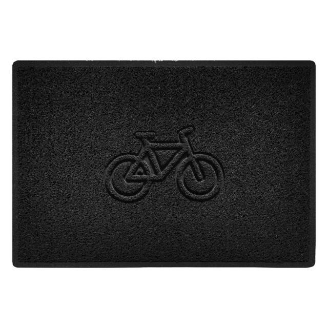 "Rackhams ""Cycle"" Grey Spaghetti Doormat - Black - 90cm x 60cm - Yes (Suitable for Indoors)" - image 1