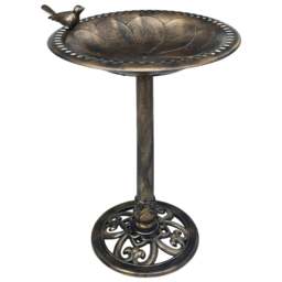 Rackhams Garden Bird Bath Bronze Plastic - thumbnail 1