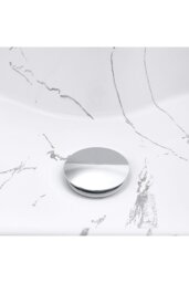 Rackhams Rectangular Marble Bathroom Vanity Vessel Sink - White - thumbnail 5