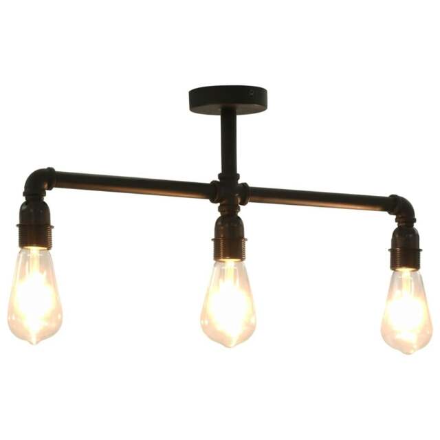 Rackhams Ceiling Lamp Black 3 x E27 Bulbs