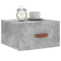 Rackhams Wall-mounted Bedside Cabinet Concrete Grey 35x35x20 cm - Grey - Engineered wood - thumbnail 3