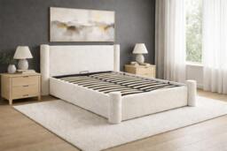 Rackhams Luxury Pillar Ottoman Storage Bed Frame with Gas Lift - Super King - thumbnail 1