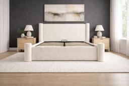 Rackhams Luxury Pillar Ottoman Storage Bed Frame with Gas Lift - Super King - thumbnail 5