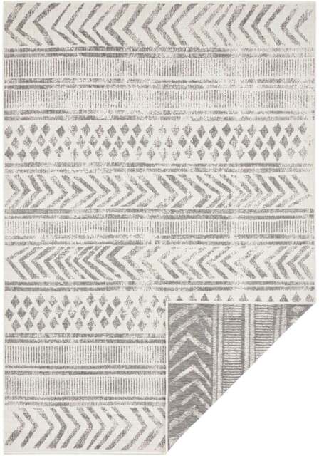 Rackhams Indoor-Outdoor Reversible Geometric Grey Rug - 160X230 cm - image 1