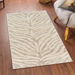 Rackhams City-Animal Print Grey Beige Yellow Boho Zebra Pattern Rug - 80 x 220 cm - thumbnail 6