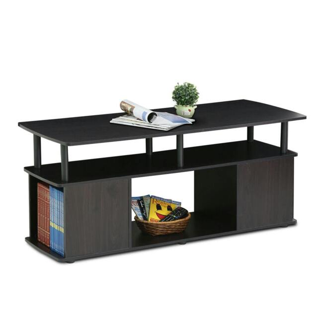 Rackhams JAYA Utility Design Coffee Table, Black Sturdy Sleek Design For Home Office (Black) - image 1