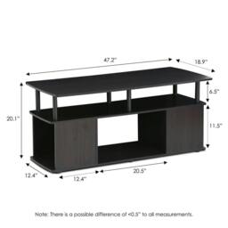 Rackhams JAYA Utility Design Coffee Table, Black Sturdy Sleek Design For Home Office (Black) - thumbnail 4