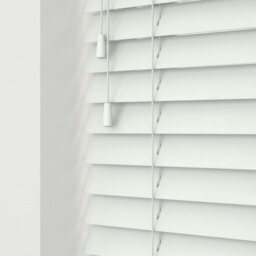 Rackhams Ultra White Wooden Venetian Blinds With Strings (130cm drop) - 195cm - thumbnail 3