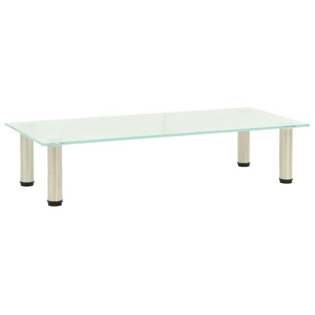 Rackhams TV Stand Frosted 80x35x17 cm Tempered Glass