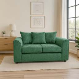 Rackhams Monaco Chenille Fabric 2 Seater Sofa - Green - thumbnail 1