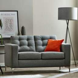 Rackhams Hackney Fabric 2 Seater Sofa - Sapphire Blue - thumbnail 2