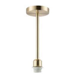Rackhams Classic Satin Gold Ceiling Light Fixture to Showcase Lamp Shades