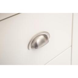 Rackhams Tropea 4 Drawer Chest of Drawers Chrome Cup Handle - Off White - thumbnail 6