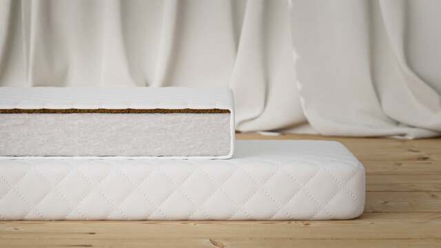Rackhams Subtle Plus Coco Coir Hypoallergenic ECO Fibre Core Cot Mattress 120x60x10cm - image 1
