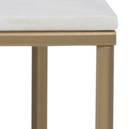 Rackhams Alisma Coffee Table with White Marble Effect Top - 1 - Base Steel Brass Liquid Coated - Whte - thumbnail 5