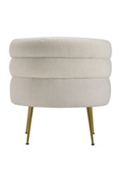 Rackhams Beige Curved Upholstered Single Sofa Accent Chair - Beige - thumbnail 3