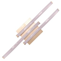 Rackhams Modern Triple Wavy Strip Flush LED Ceiling Light Fixture in Matte Gold Sand - thumbnail 3