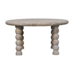 Rackhams Solid Mango Wood Spindle Salted Oak Coffee Table