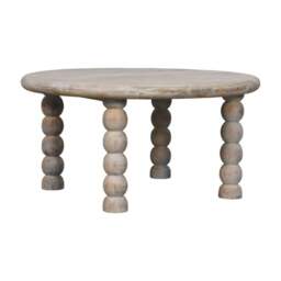 Rackhams Solid Mango Wood Spindle Salted Oak Coffee Table - thumbnail 3