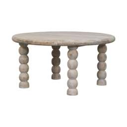 Rackhams Solid Mango Wood Spindle Salted Oak Coffee Table - thumbnail 4