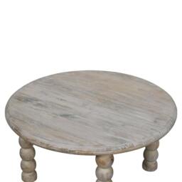 Rackhams Solid Mango Wood Spindle Salted Oak Coffee Table - thumbnail 5