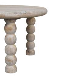 Rackhams Solid Mango Wood Spindle Salted Oak Coffee Table - thumbnail 6