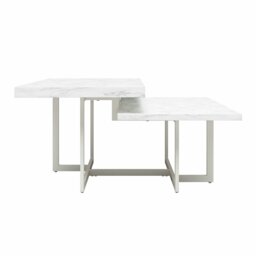Rackhams Brielle Coffee Table White Faux Marble - White - thumbnail 3