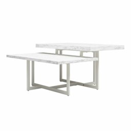 Rackhams Brielle Coffee Table White Faux Marble - White - thumbnail 4