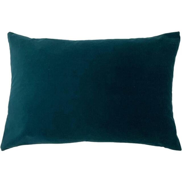 Rackhams Velvet Cushion Cover - Teal - One Size - Teal - 100% Polyester