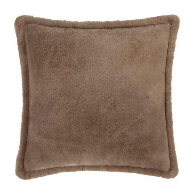 Rackhams Kallu Faux Fur Cushion Cover - Mocha - 45cm x 45cm - Mocha - 100% Polyester - image 1