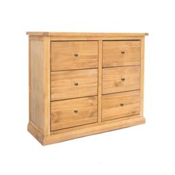 Rackhams Lucca 6 Drawer Chest of Drawers Brass Knob - Light Brown - thumbnail 2