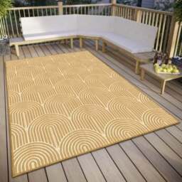 Rackhams Pangli Flatweave Reversible Yellow Rug Indoor-Outdoor - 120X170 cm - thumbnail 6