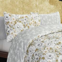 Rackhams Luxury Soft Reversible Elegant Blooms Complete Bedding Set - Green - Double - thumbnail 5