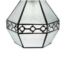 Rackhams Industrial Style Pendant Light Shade with Frosted Glass and Clear Gems - thumbnail 3