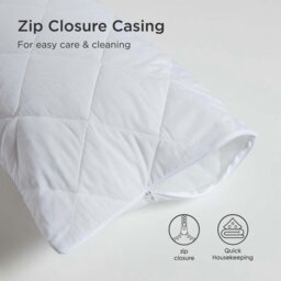 Rackhams Cotton Rich Quilted Pillow Protectors Pack of 4 - 60 x 60 cm - thumbnail 3