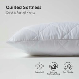 Rackhams Cotton Rich Quilted Pillow Protectors Pack of 4 - 60 x 60 cm - thumbnail 4
