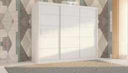 Rackhams Stylish Bedroom Sliding Wardrobe with LED Light - comes in White/Grey/Black/Oak and Width 120cm/150cm/180cm/203cm/250cm - 180cm - Black - Modern - thumbnail 3