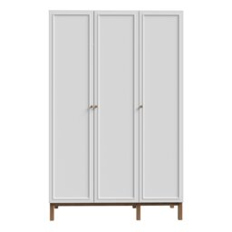 Rackhams Wensley 3 Door Wardrobe in Light Grey and Oak - Grey & Oak - Malemine - 1 - thumbnail 2