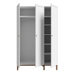 Rackhams Wensley 3 Door Wardrobe in Light Grey and Oak - Grey & Oak - Malemine - 1 - thumbnail 4